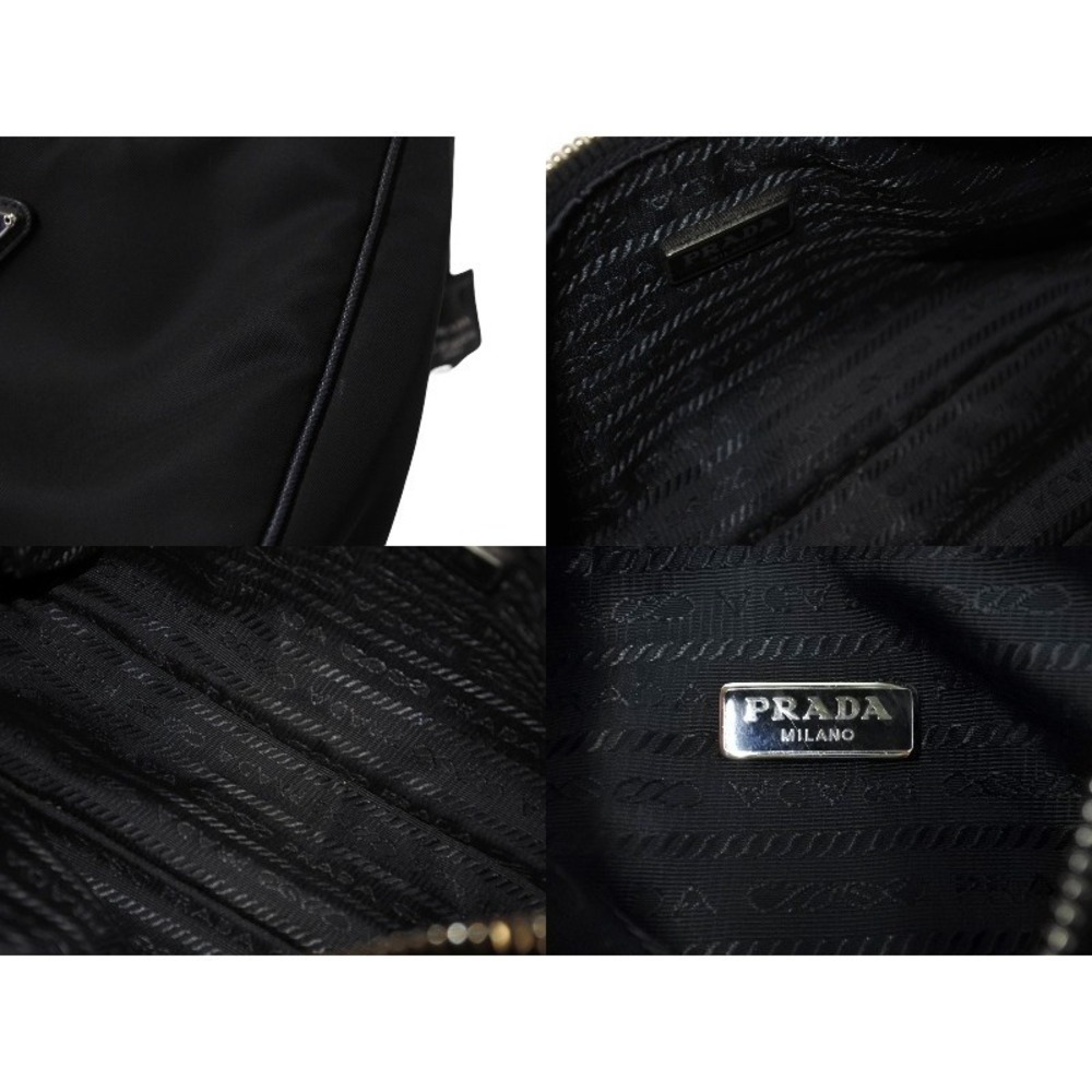 PRADA Hobo One Shoulder Hobo Bag Re Edition Triangle Logo Black - Picture 10 of 10